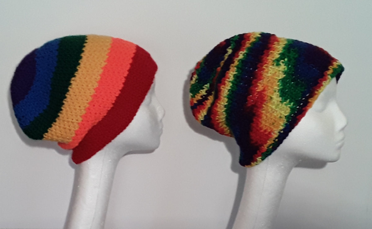 Rainbow Stocking Cap Slouchy unisex