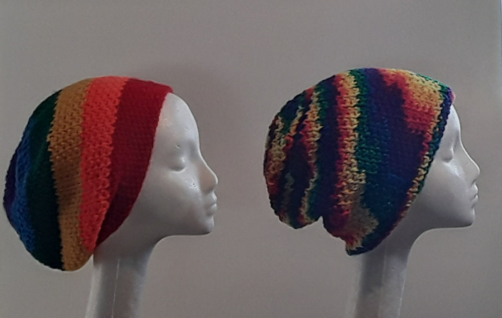 Rainbow Stocking Cap Slouchy unisex