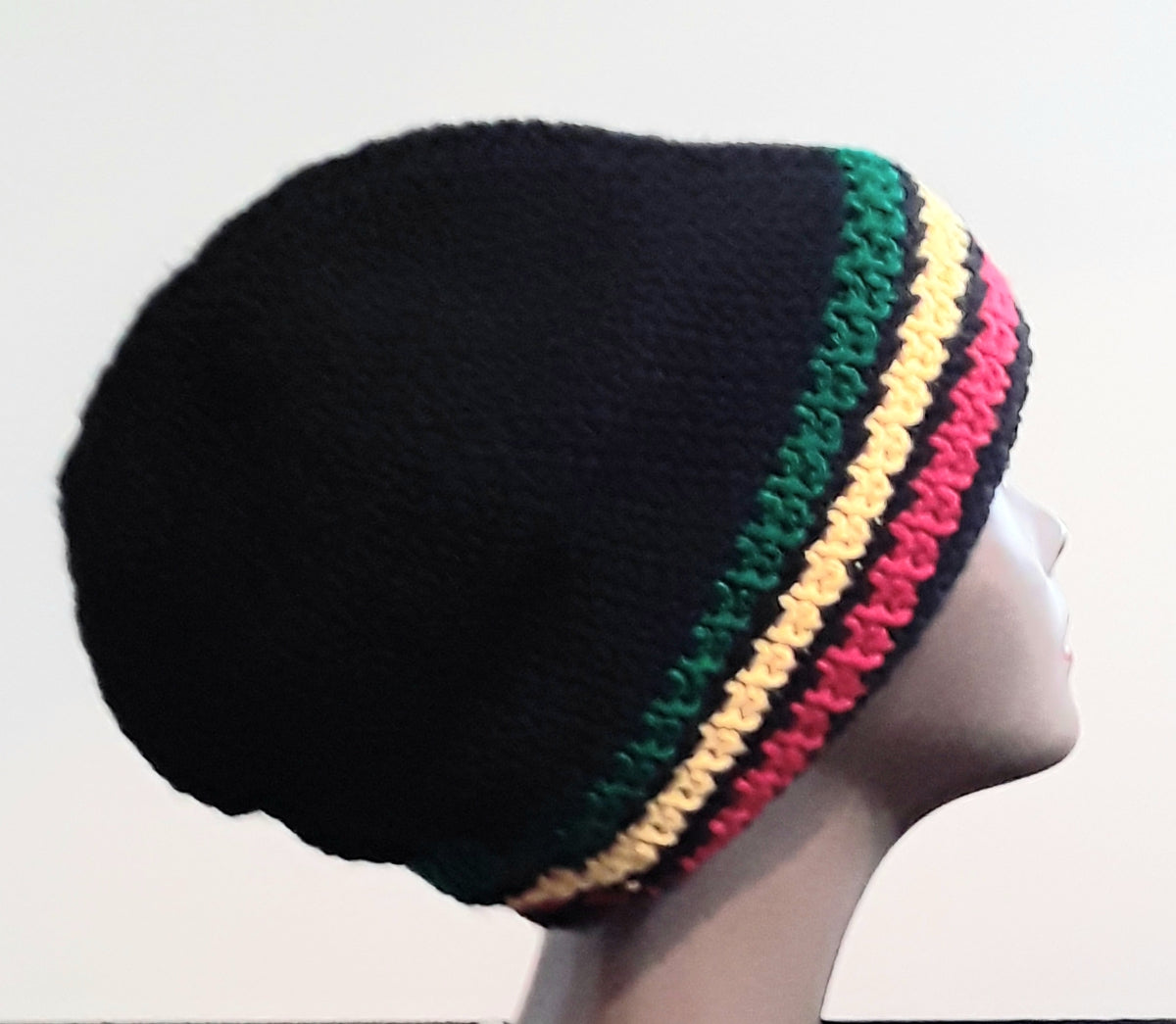 Black Rasta Stocking Cap - 2 sizes