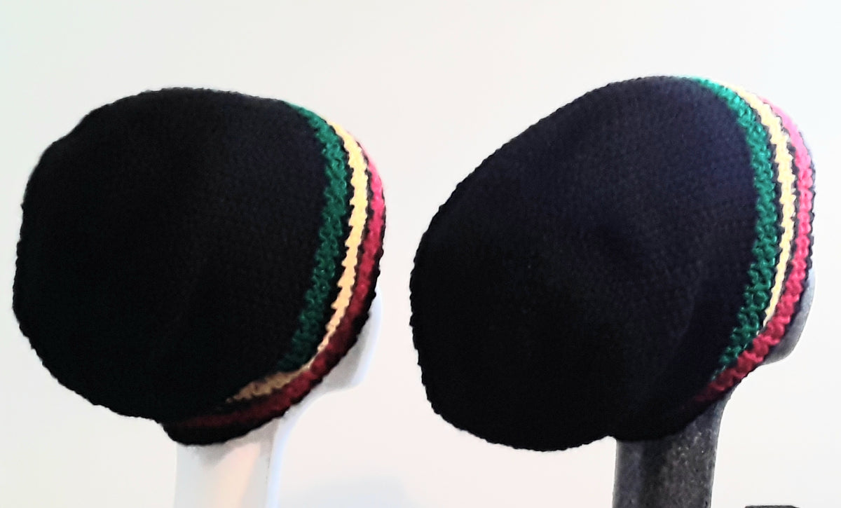 Black Rasta Stocking Cap - 2 sizes