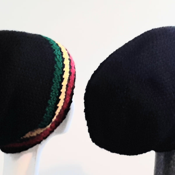 Black Rasta Stocking Cap - 2 sizes