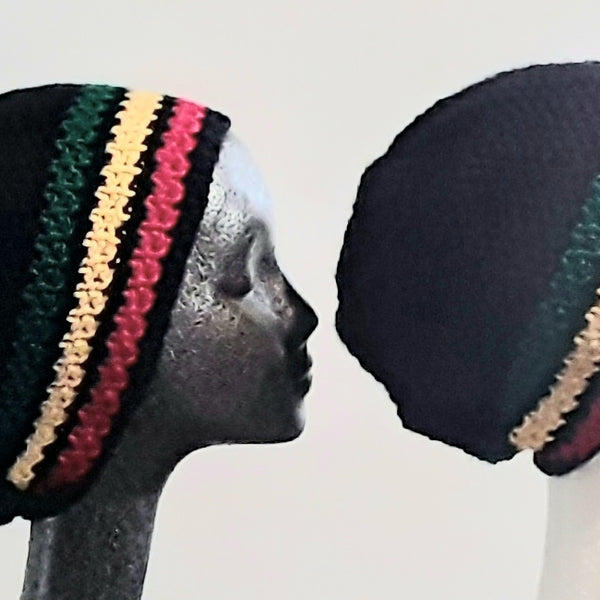 Black Rasta Stocking Cap - 2 sizes