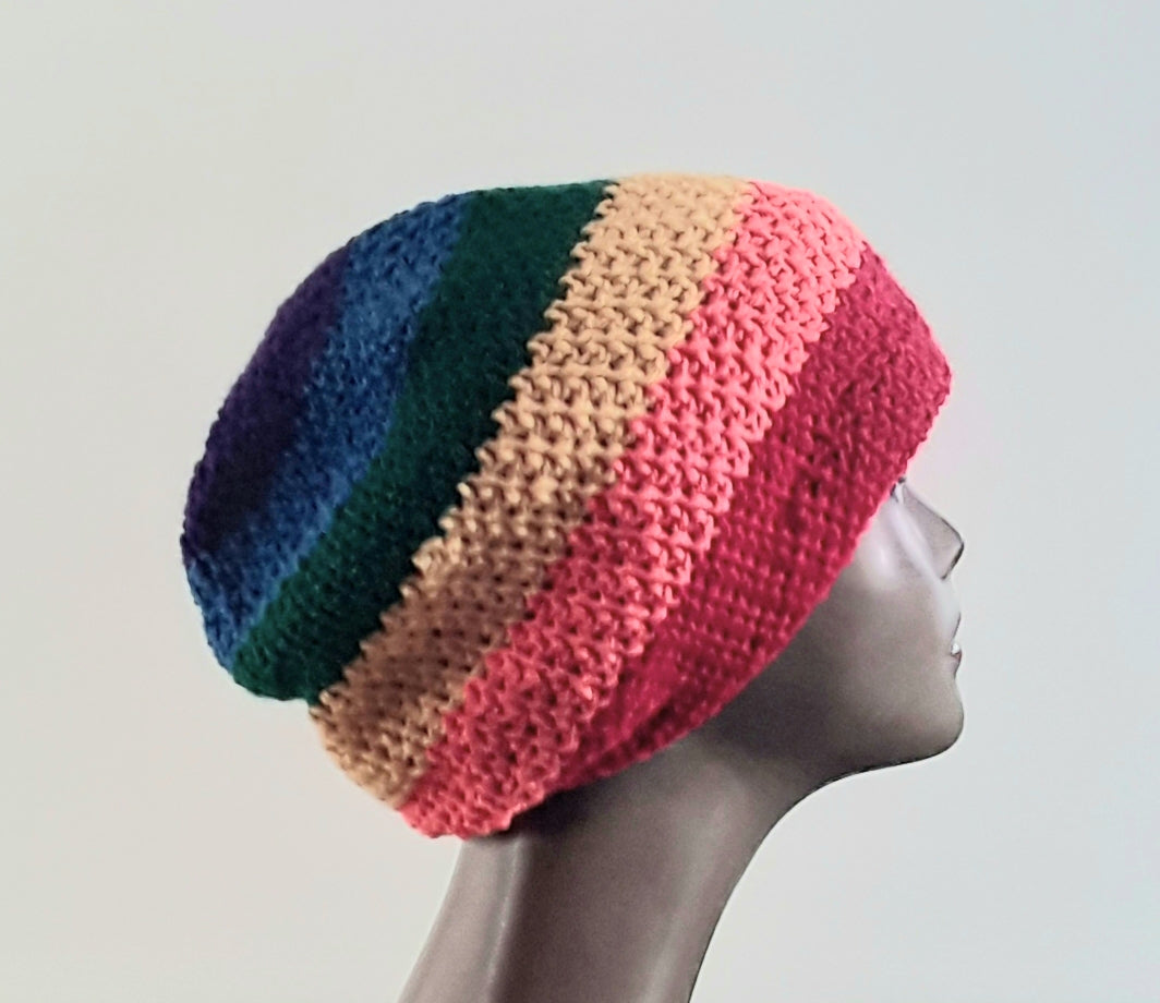 Rainbow Stocking Cap Slouchy unisex