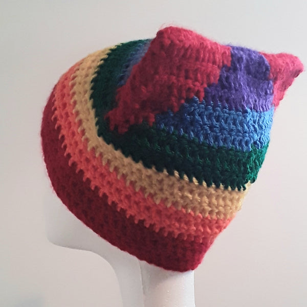 Rainbow cat hat for kids teens adults