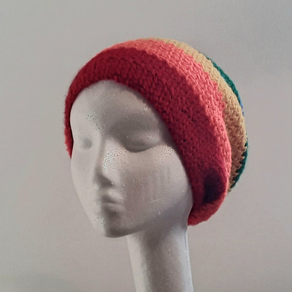 Rainbow Stocking Cap Slouchy unisex