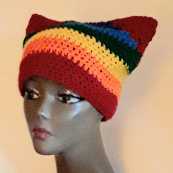 Rainbow cat hat for kids teens adults