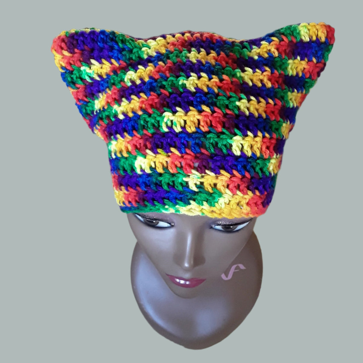 Rainbow Cat Hat with Ears