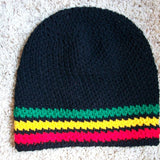 Rasta Hat Stocking Cap Slouchy Crocheted Men Women Handmade Locs Crochet Free Shipping - Image 3