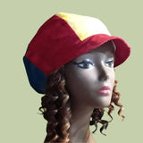 Rasta Hat Slouchy Newsboy Apple Baker Boy Batik Tie Dye Print Red Yellow Green Men Women Free Shipping - Image 3