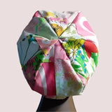 Pink Patchwork Vintage Fabric Apple Newsboy Brim Unisex Free Shipping Summer Hippie Medium Recycled Upcycled Repurposed - Image 5