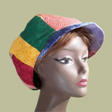 Rainbow Calico Patchwork Apple Newsboy Baker Boy Medium Hat Men Women Handmade Free Shipping - Image 4