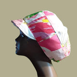 Pink Patchwork Vintage Fabric Apple Newsboy Brim Unisex Free Shipping Summer Hippie Medium Recycled Upcycled Repurposed - Image 2