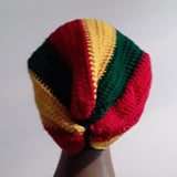 Rasta Stocking Cap Red Yellow Green Beanie Hat Cap Slouchy Crocheted Free Shipping - Image 7