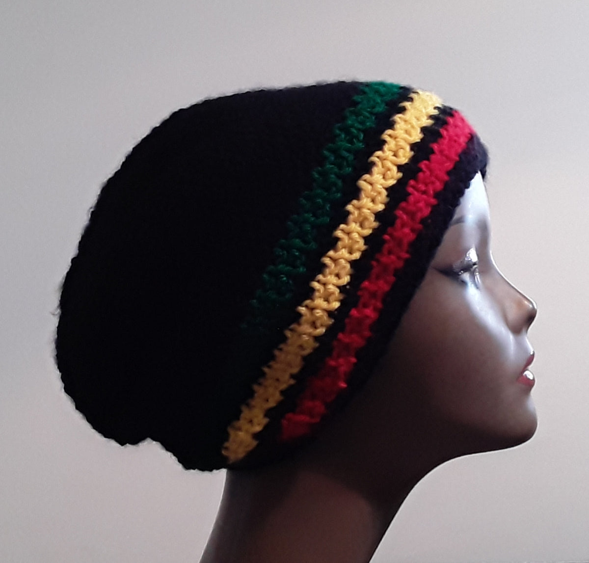 Black Rasta Stocking Cap - 2 sizes